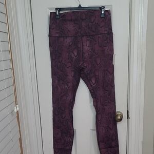 Body Up By Bare Necessities Plum Snake-Print Leggings